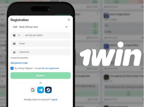 1win in South Africa: account creation via standard form and social media