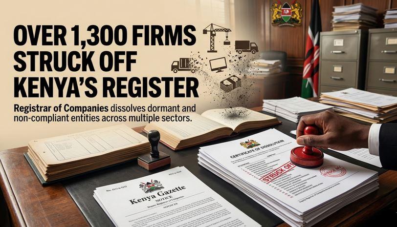 Over 1,300 Companies Struck Off in Kenya as Registrar Cracks Down on Non-Compliant Firms