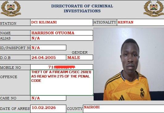 Kilimani Detectives Recover Stolen Glock 19, Arrest Four Suspects