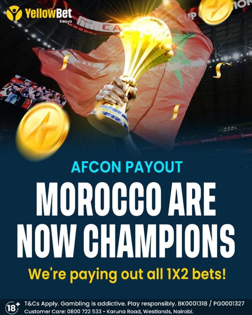 YellowBet Kenya Honors AFCON Morocco Bets in Landmark Customer-First Decision!