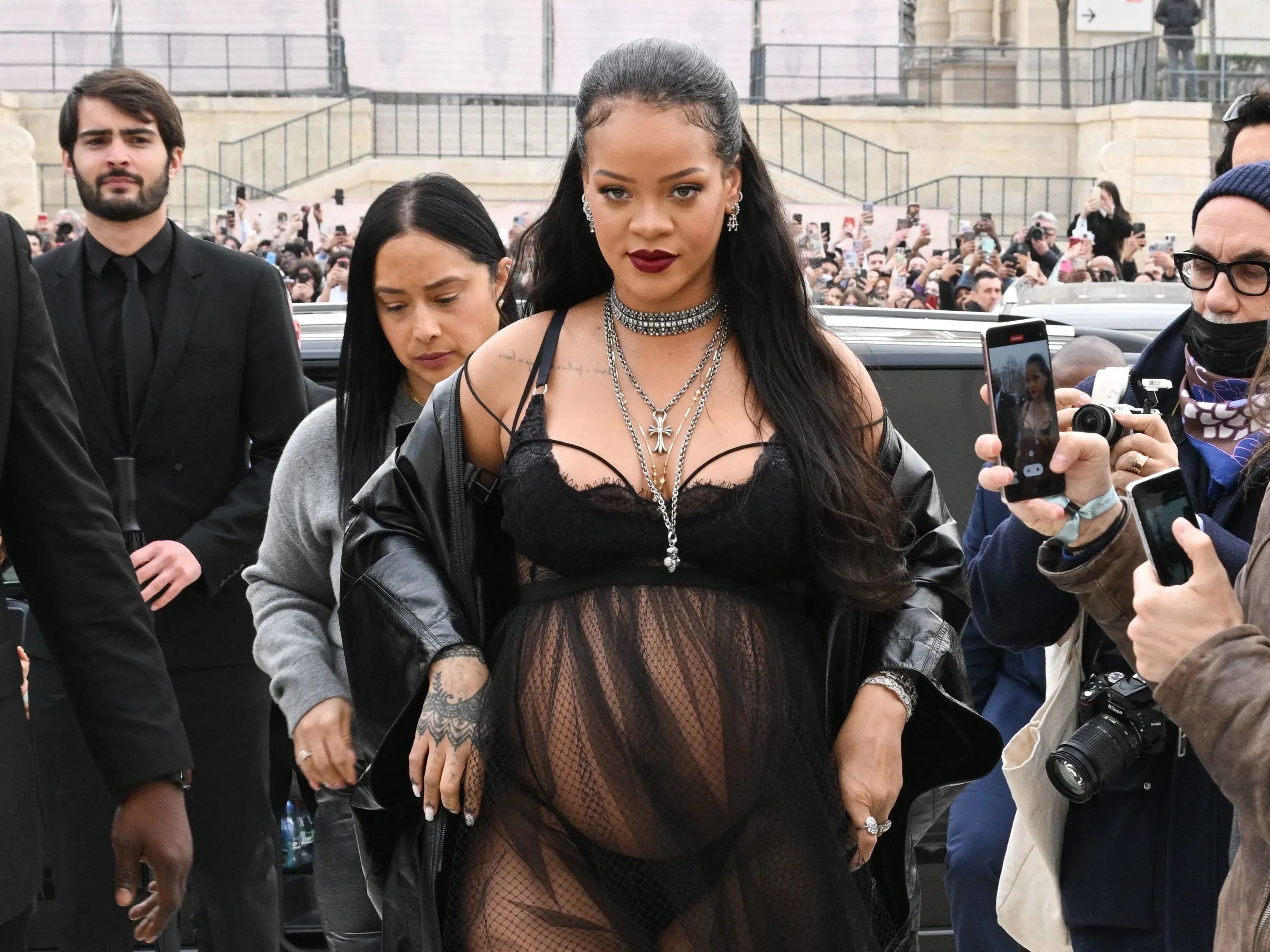 Rihanna Recreates One of Her Iconic Maternity Looks at Dior Couture
