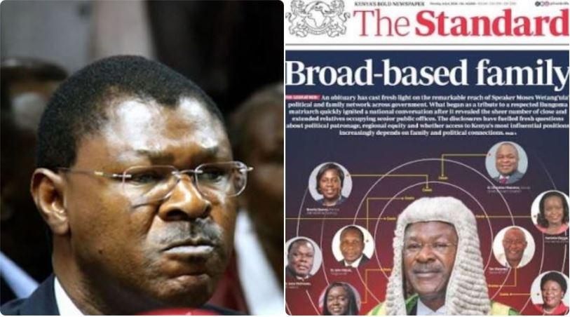 Wetangula Demands Front-Page Apology From Standard Over ‘Broad-Based Family’ Story