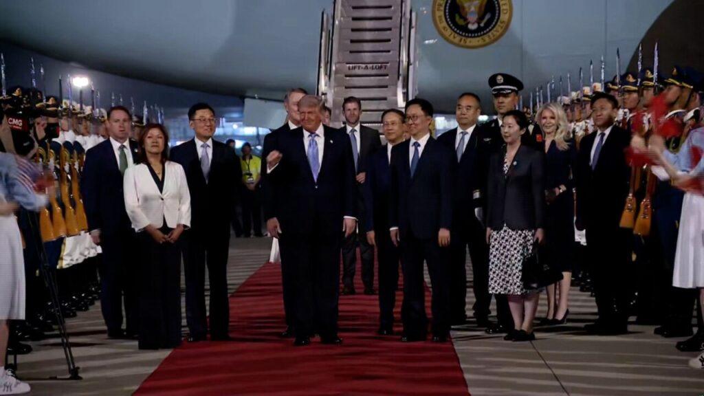 Trump Arrives In China For Crucial Two-Day Diplomatic Visit